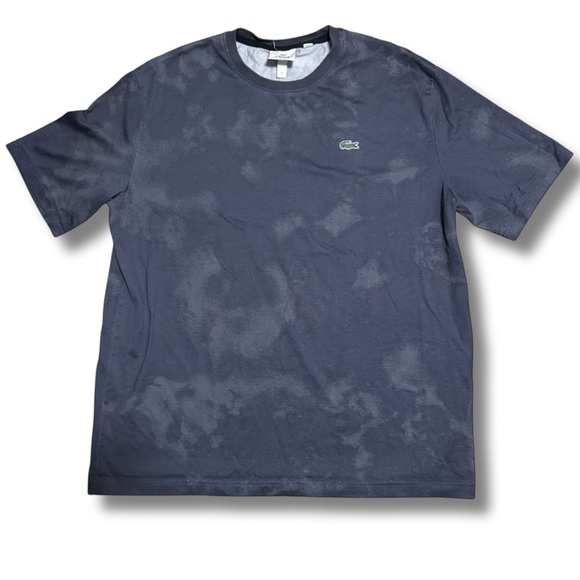 LACOSTE - Menโs Live Loose Fit Tie-Dye Cotton Jersey T-Shirt : Dark Grey, Medium - Picture 1 of 5